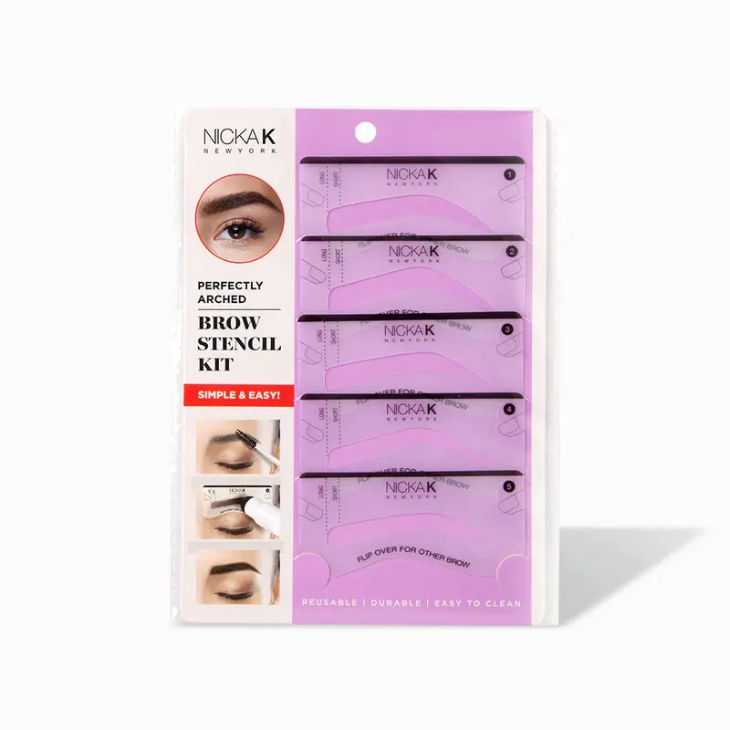 Nicka K Perfectly Arched Reusable Brow Stencil Kit - 5 Pieces Pack 1