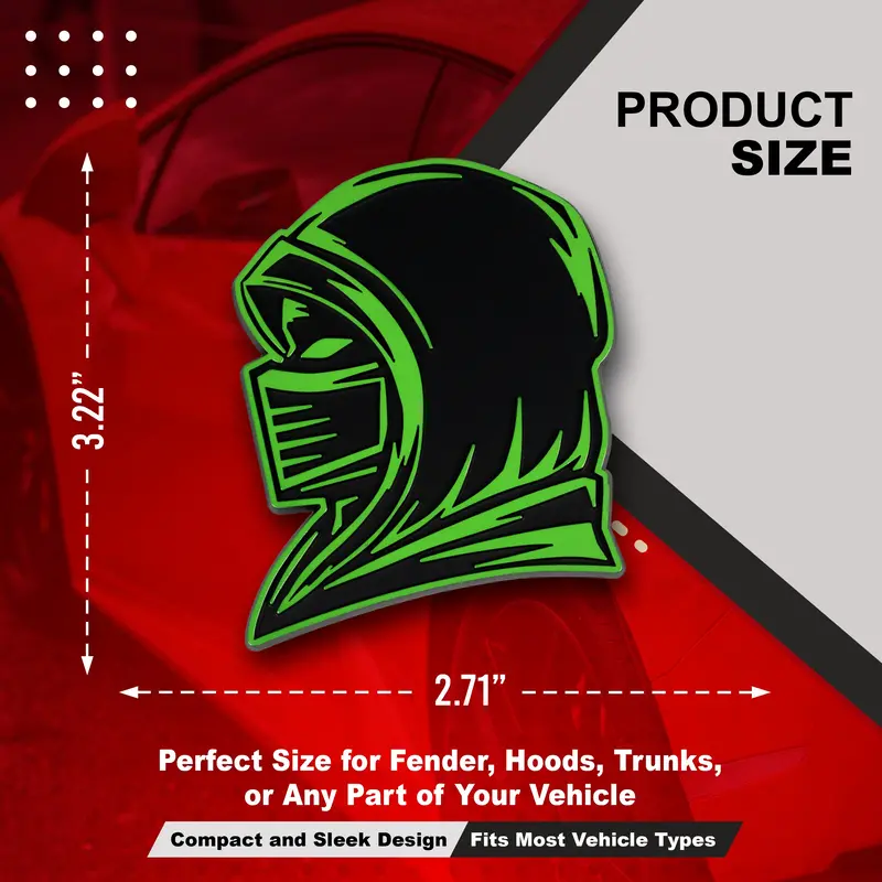 Ninja Emblem - Left & Right - Green 2