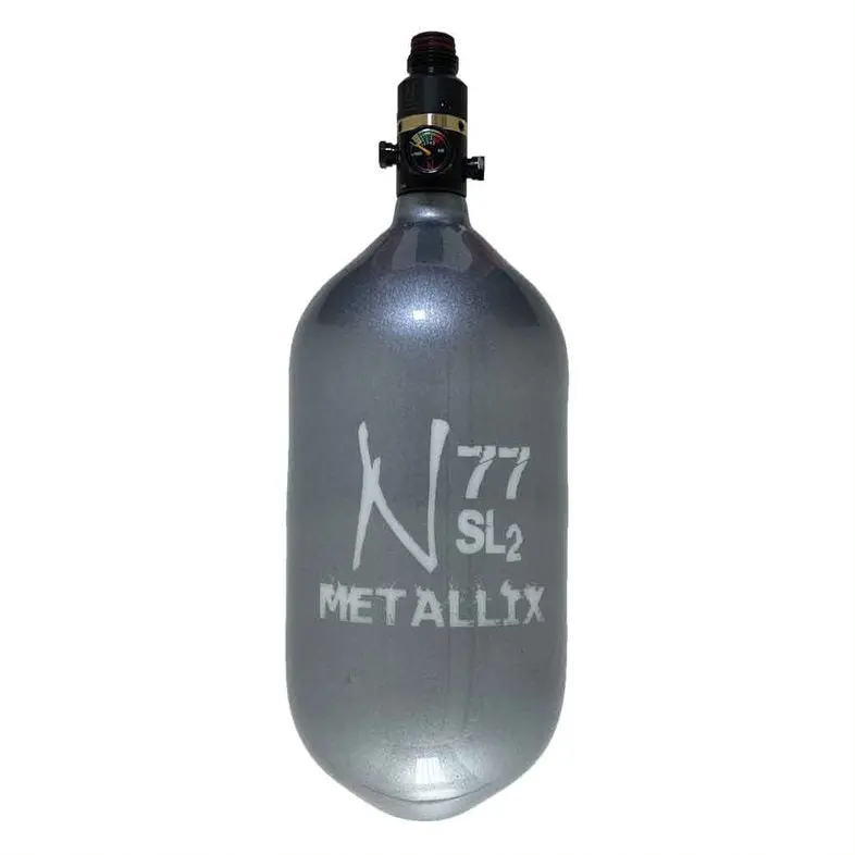 Ninja Metallix SL2 HPA Tank – 77ci / 4500 PSI Silver Finish