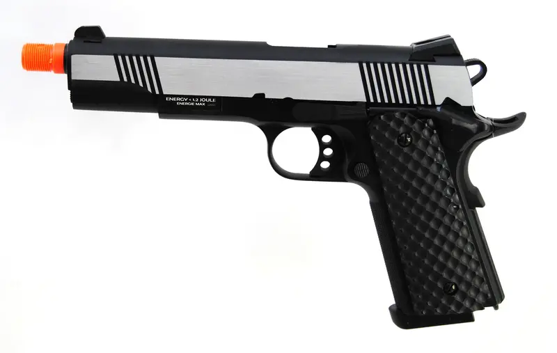 Nuprol Raven Meu Silver Slide Polymer Body Gas Blowback Pistol 1