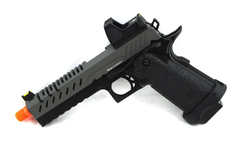 Nuprol Vorsk Hi-Capa 5.1 + Bds Full Metal Gas Blowback Pistol - Black/Grey 1