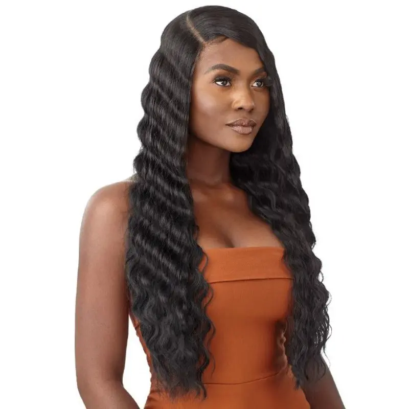 Outre Hd Lace Front Wig Crimp Wave Synthetic Wig - Azalyn 28" 1