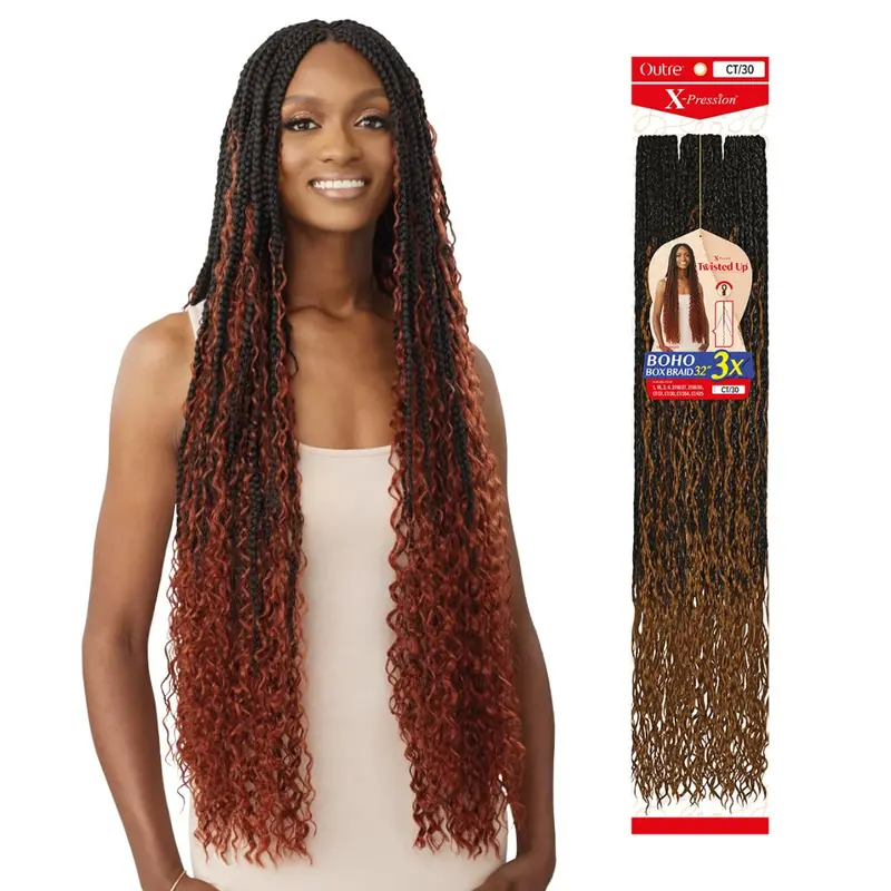 Outre X-Pression Twisted Up Bobo Box Braid 3X's Pack Crochet Hair - 32" 1