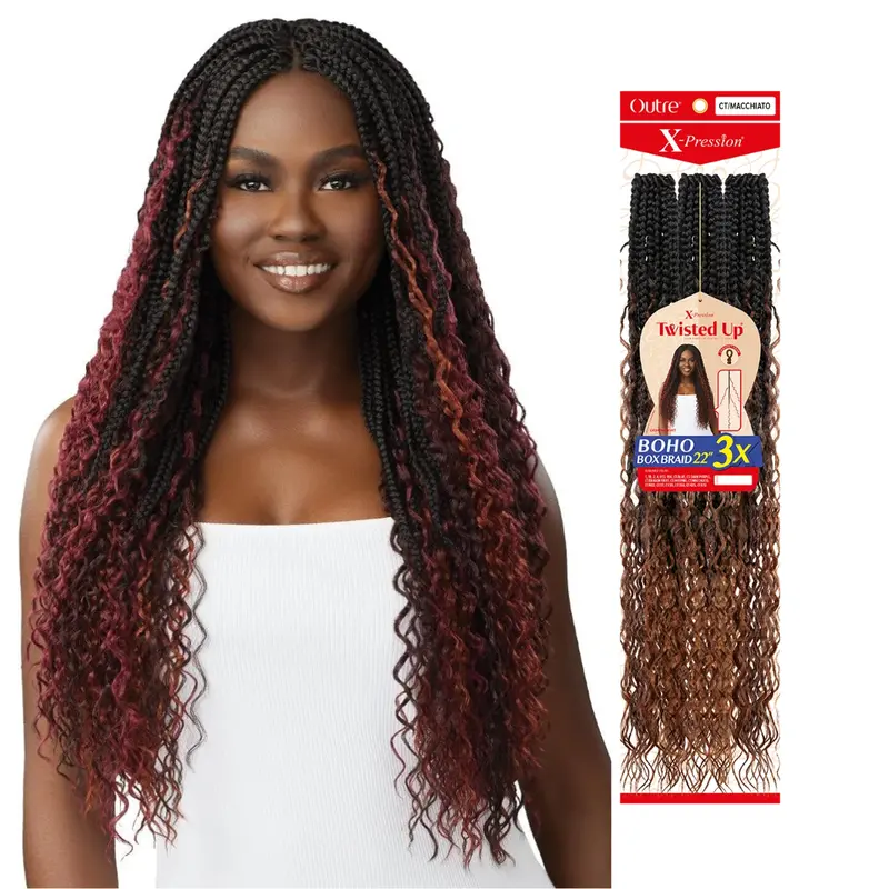Outre X-Pression Twisted Up Boho Box Braid 3X's Pack Crochet Hair - 22" 1