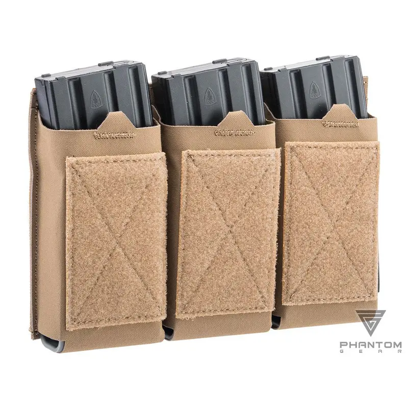 Phantom Gear Front Flap Triple Magazine "Morale" Pouch - Coyote Brown - Ver 2 1