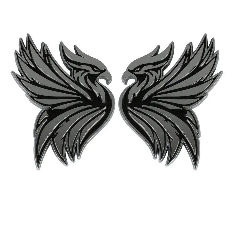 Phoenix Emblem - Left And Right - Chrome 1