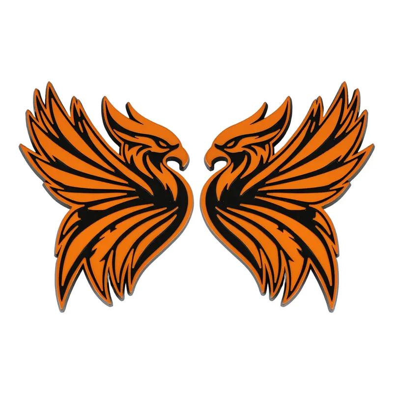 Phoenix Emblem - Left And Right - Orange 1