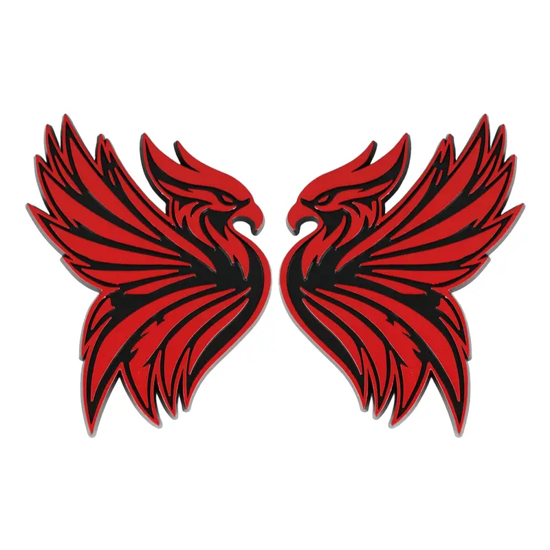 Phoenix Emblem - Left And Right - Red 1