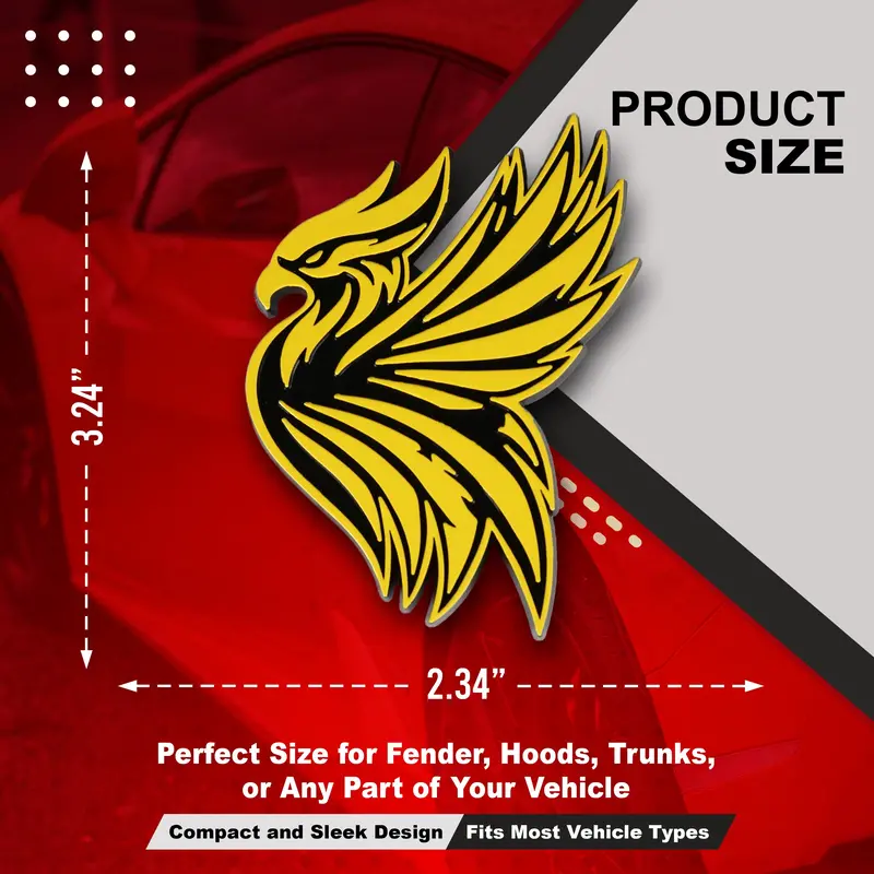 Phoenix Emblem - Left And Right - Yellow 2