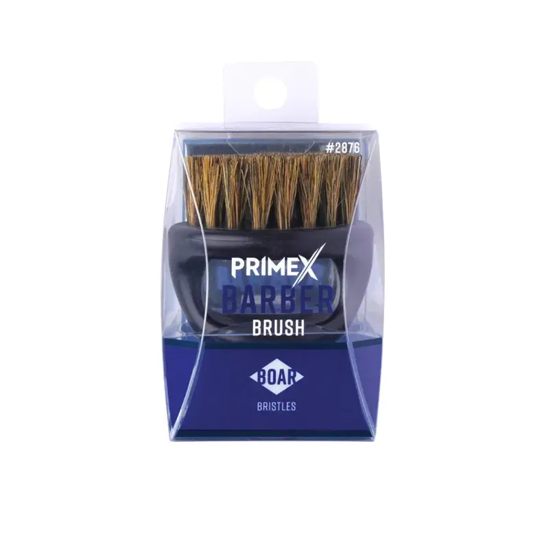 Primex Barber Knuckle Brush Black Boar Bristle | Professional Hair & Beard Cleaning Brush 1