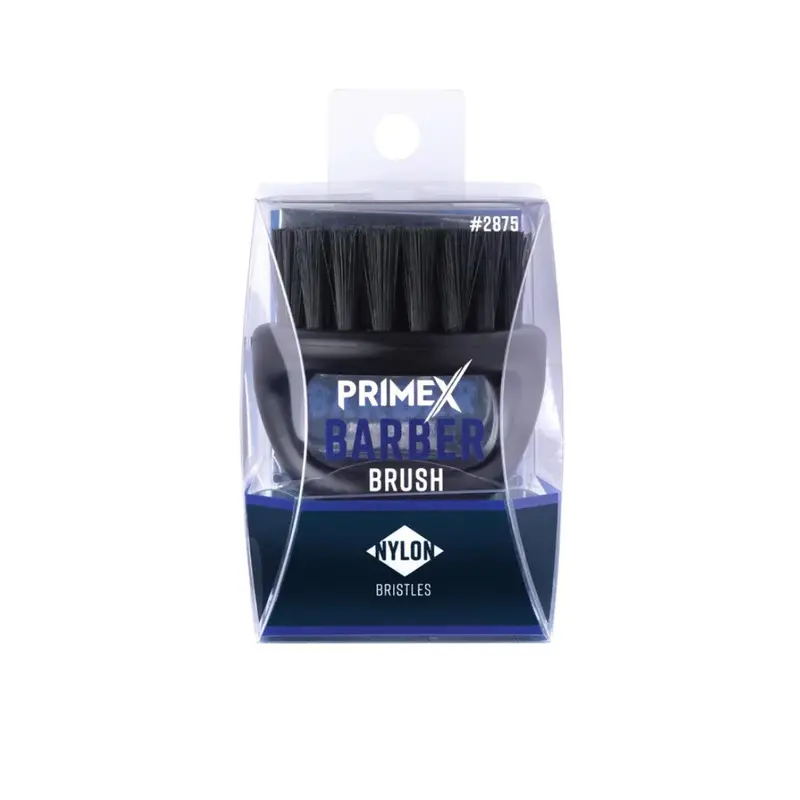 Primex Barber Knuckle Brush Black Nylon | Hair & Beard Cleaning Brush For Barbers 1