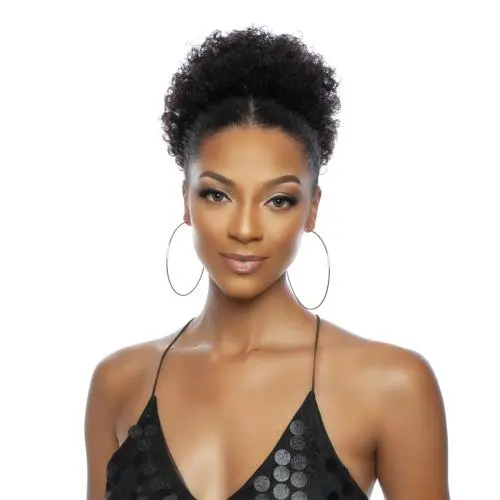 Pristine Queen 100% Human Hair Afro Puff Ponytail - Large 1