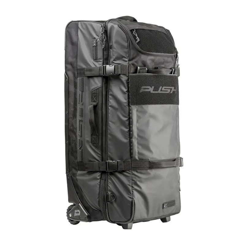 Push Paintball Division 1 Large Roller Gearbag W/ Black Backpack Strap Kit 1