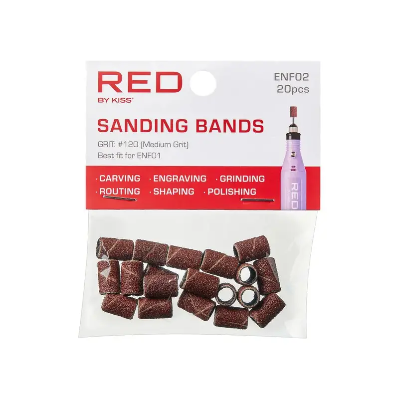 Red By Kiss Electric Nail File Sanding Bands - 20 Pcs 1