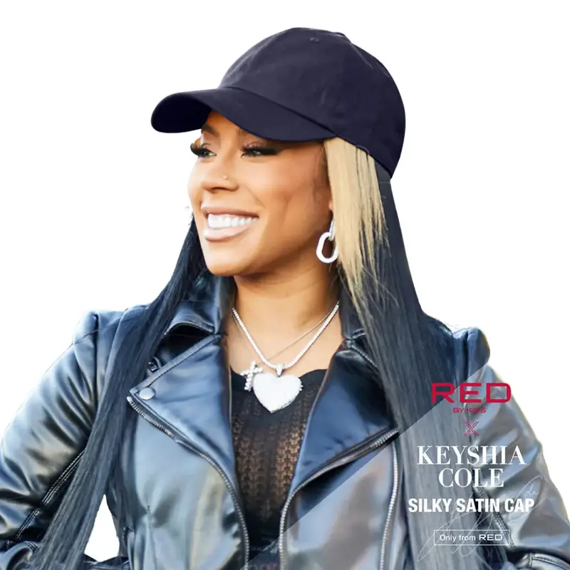 Red By Kiss Keyshia Cole Satin Lined Baseball Cap | Protective Hairwear 1