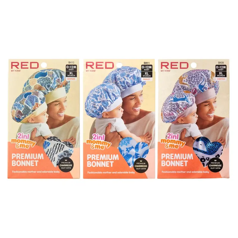 Red By Kiss Mommy & Me Satin Bonnet - Choose Color 1