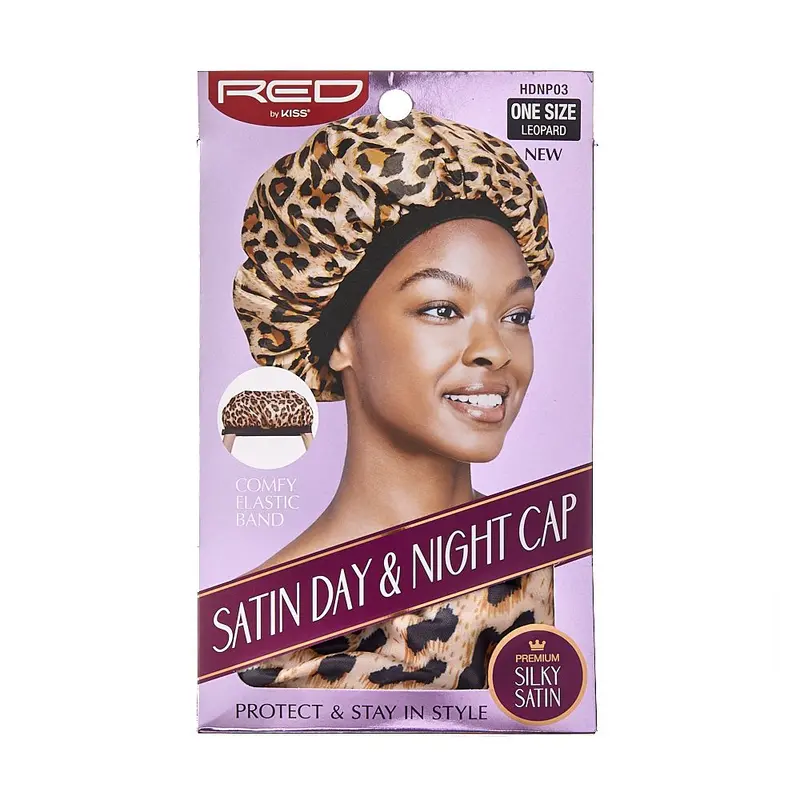 Red Satin Day&Night Cap Cap Xl Leopard 1