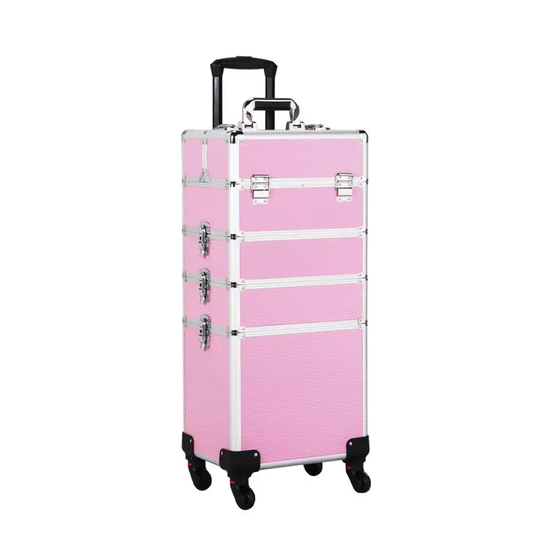 Rolling Portable Makeup Case – Large | Professional Wheeled Cosmetic Organizer 2