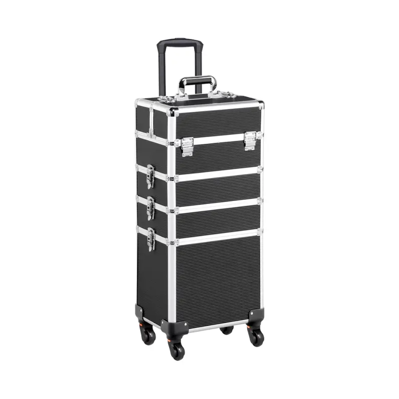 Rolling Portable Makeup Case – Large | Professional Wheeled Cosmetic Organizer 3