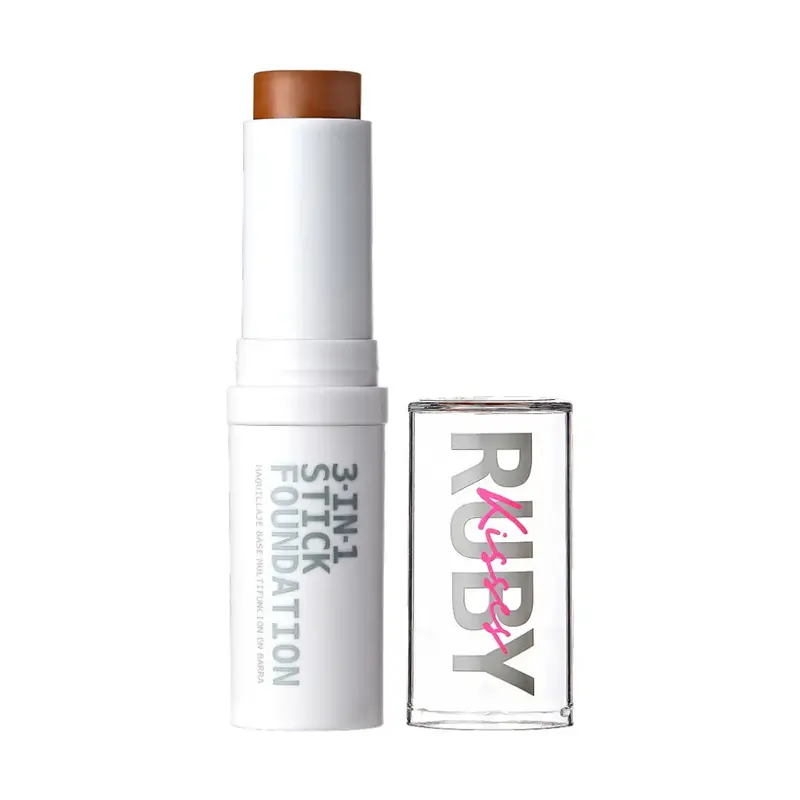Ruby Kisses 3-In-1 Stick Foundation | Buildable Coverage Foundation, Concealer & Contour – Choose Shade 1