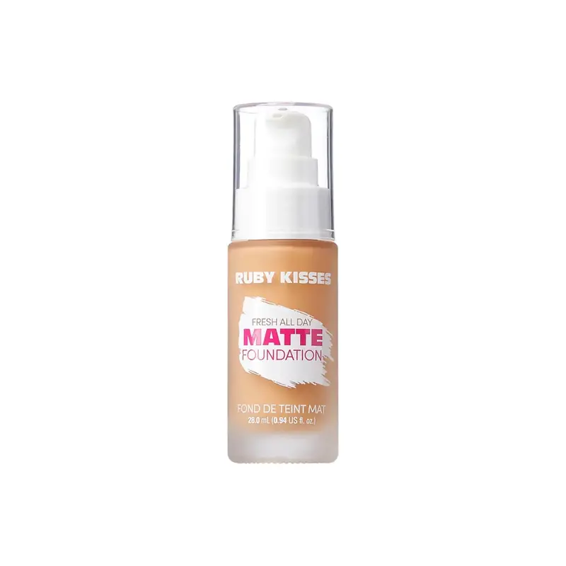 Ruby Kisses Fresh All Day Matte Foundation | Long-Wear Oil-Control Makeup – Choose Color 1