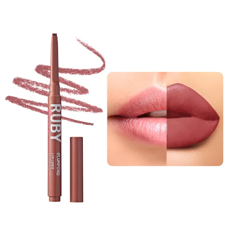 Ruby Kisses Plumping Lip Liner | Long-Lasting Define & Enhance Pencil – Choose Color 10