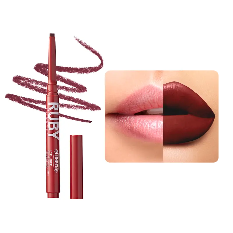 Ruby Kisses Plumping Lip Liner | Long-Lasting Define & Enhance Pencil – Choose Color 10