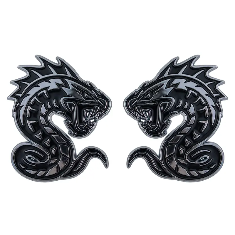 Serpent Emblem - Left & Right - Chrome 1
