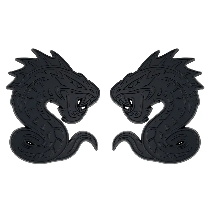 Serpent Emblem - Left & Right - Matte Black 1