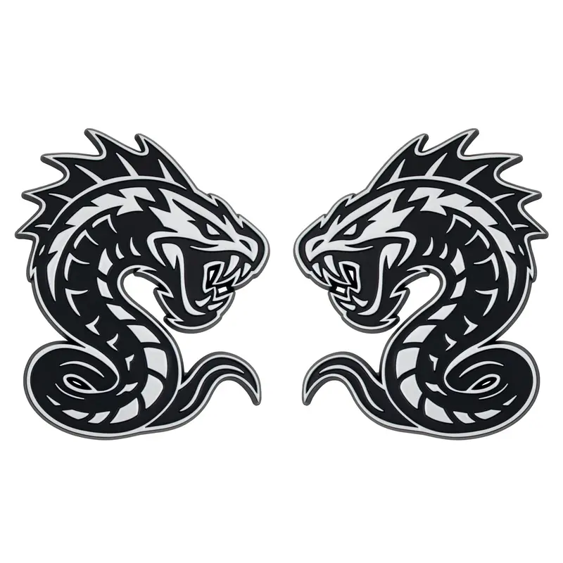 Serpent Emblem - Left & Right - White 1