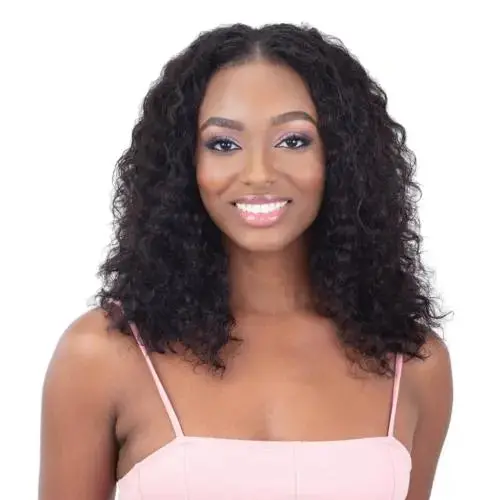 Shake 'N Go Naked Nature 100% Human Hair Wet & Wavy Tru2u U-Part Wig- Deep Wave 1