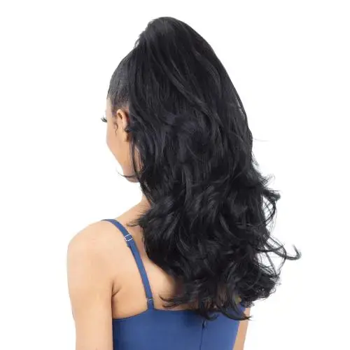 Shake 'N Go Organique Wig Drawstring Full Cap Half Wig/ Half Pony- Vivid Girl 1