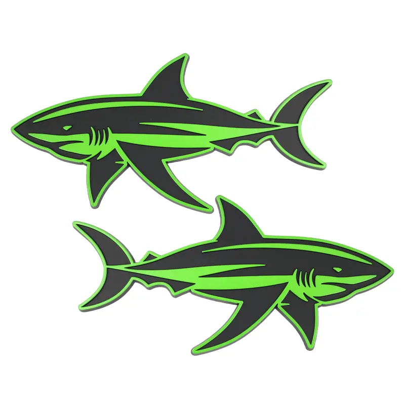 Shark Emblem - Left And Right - Green 1