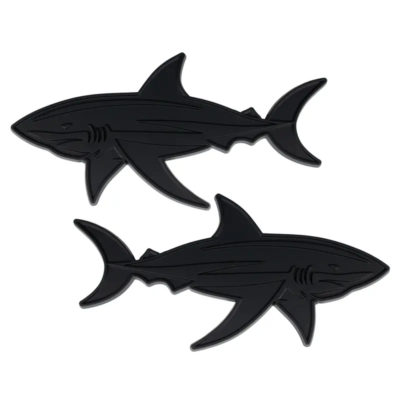 Shark Emblem - Left And Right - Matte Black 1