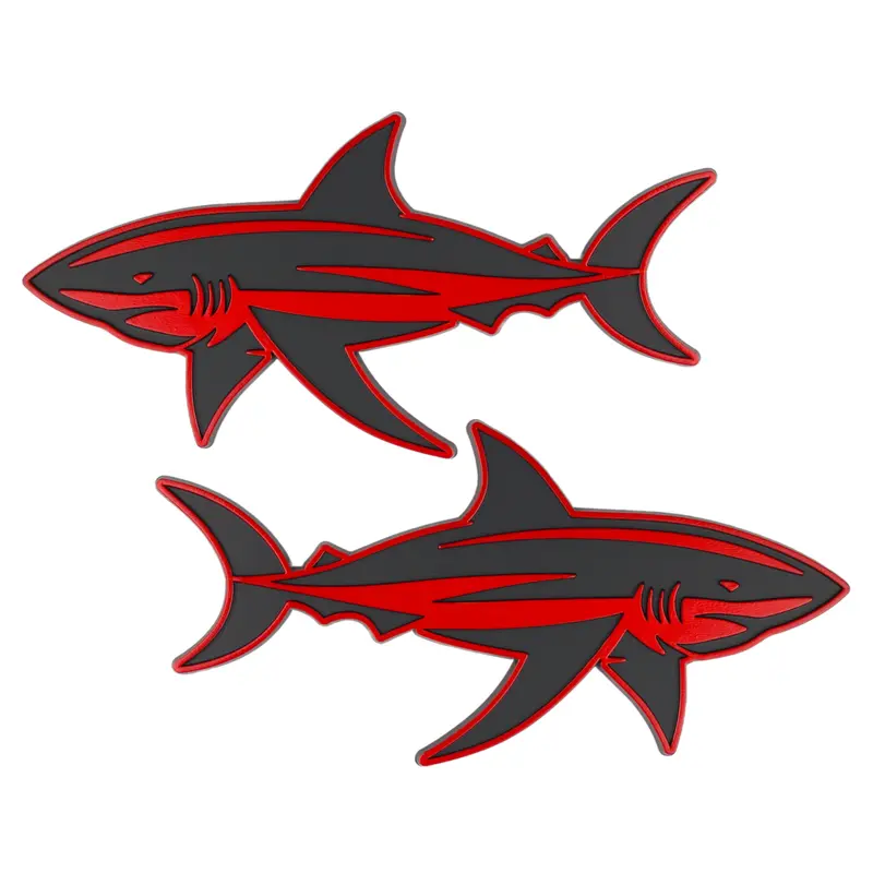 Shark Emblem - Left And Right - Red 1