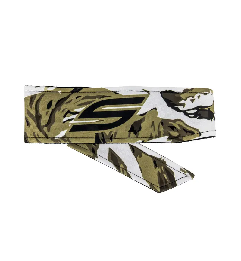 Social Paintball Grit Deluxe Long Tie Headband - White Tiger 1
