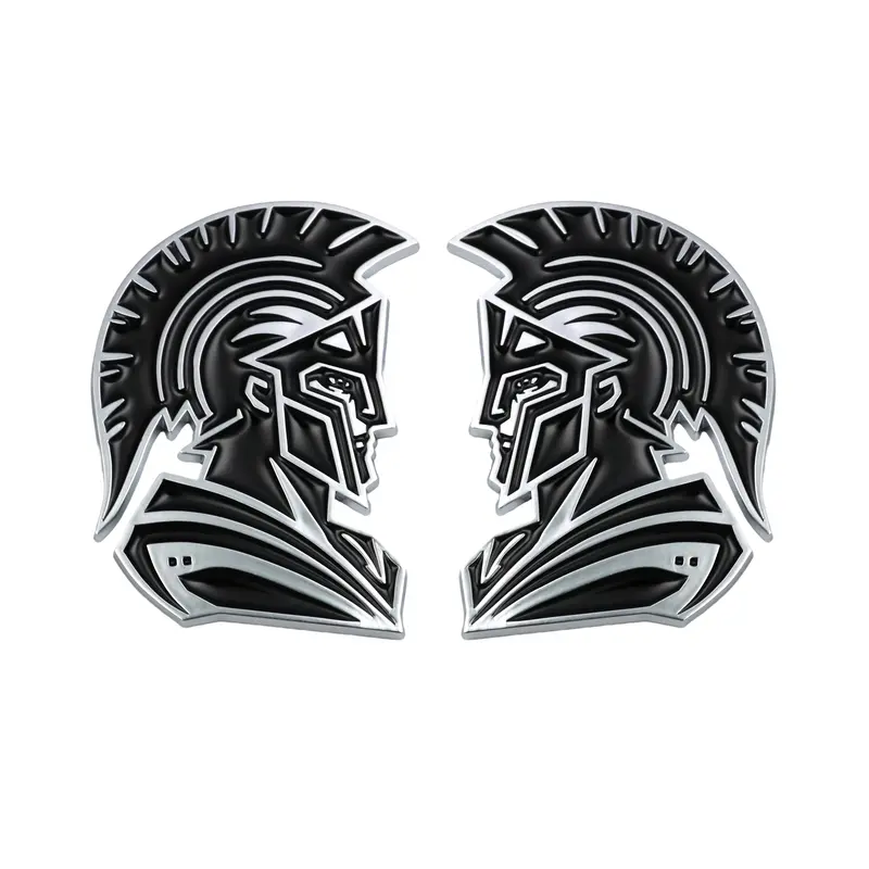 Spartan Emblem - Left And Right - Chrome 1