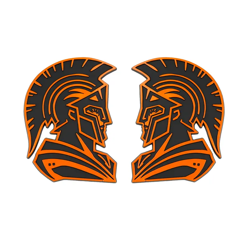 Spartan Emblem - Left And Right - Orange 1
