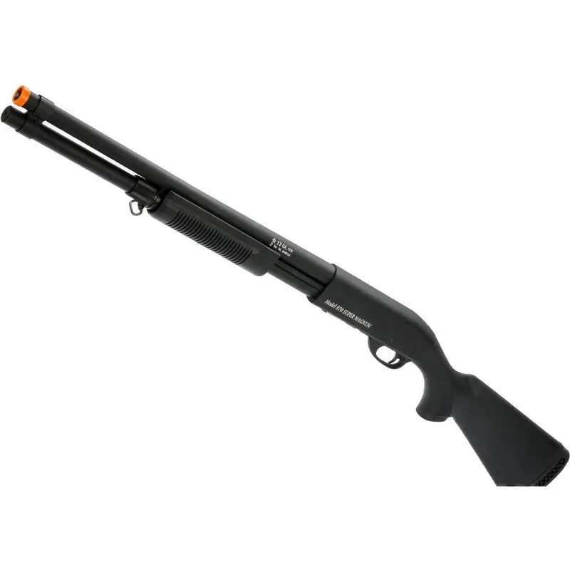 S&T M870 Type Full Metal Airsoft Training Shotgun - Standard - Black - Polymer Stock 1