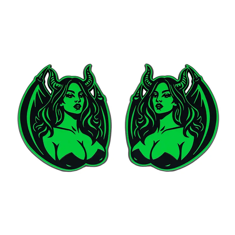 Succubus Emblem - Left & Right - Green 1