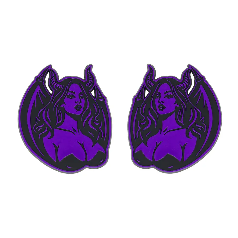 Succubus Emblem - Left & Right - Purple 1