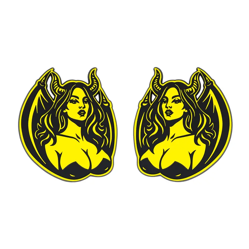 Succubus Emblem - Left & Right - Yellow 1
