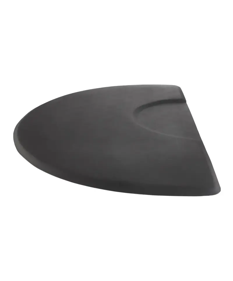 Super Soft Circular Salon Mat 3'X5' - Black 2