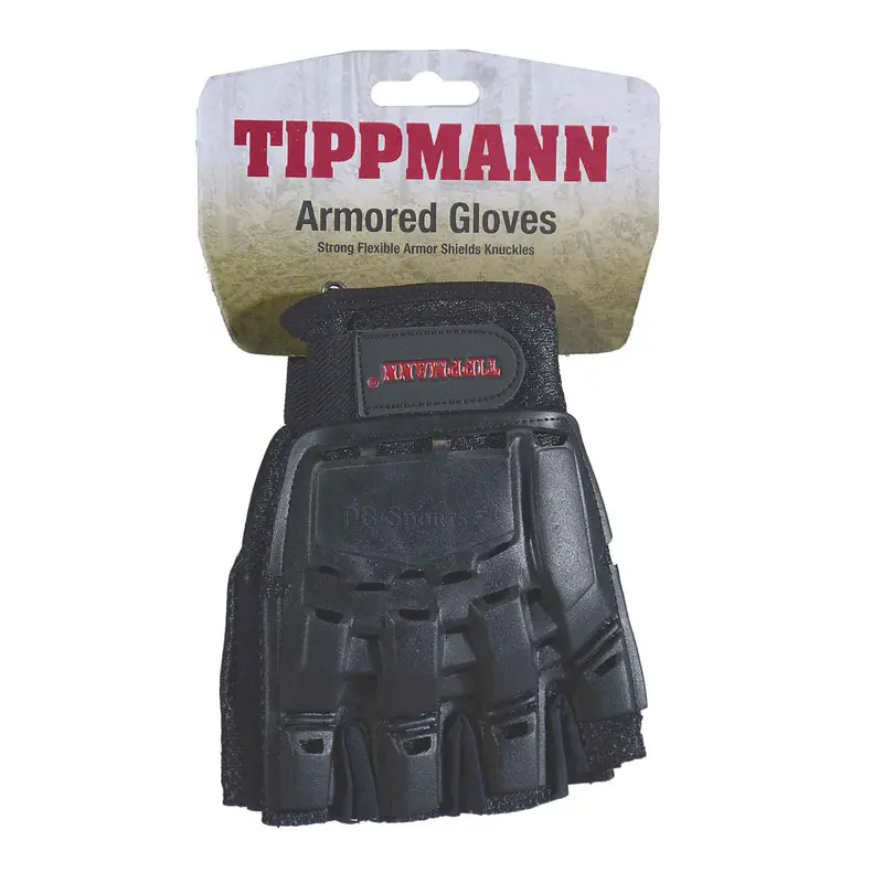Tippmann Half Finger Armored Gloves - Black 1