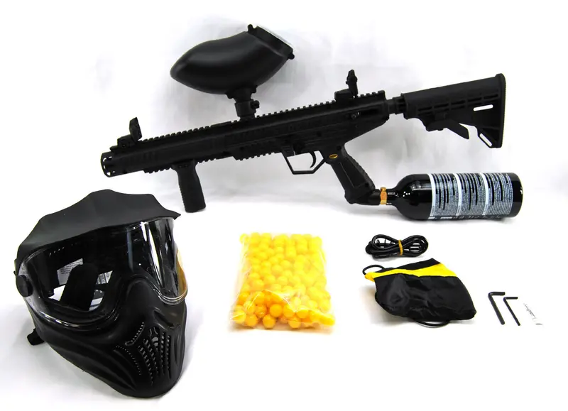 Tippmann Stormer Tactical Paintball Package 200 Rd Loader Paintballs 20 Oz Co2 Tank 1