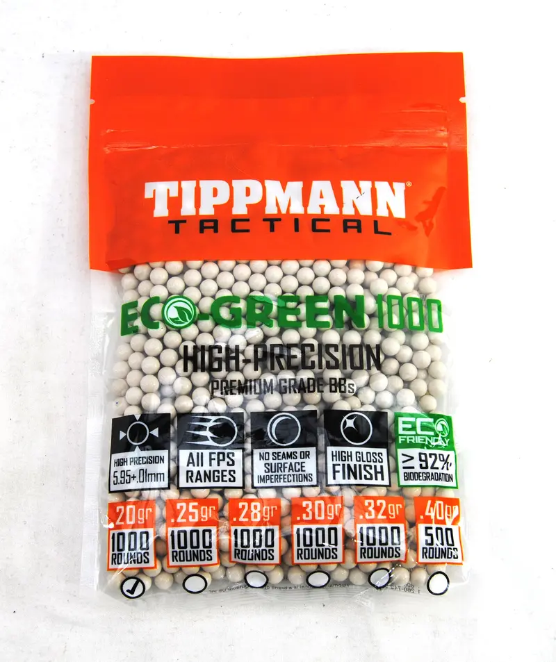 Tippmann Tactical 6Mm Bbs Eco-Green 1000 Count Bag 1