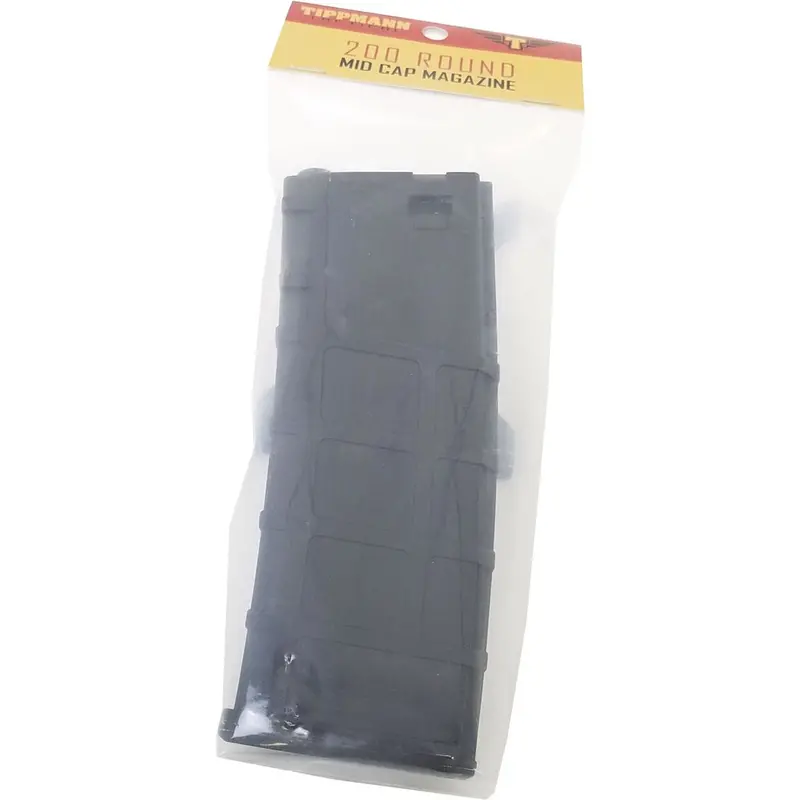 Tippmann Tactical Single Mid Cap Airsoft Magazine 200 Round - Black 1