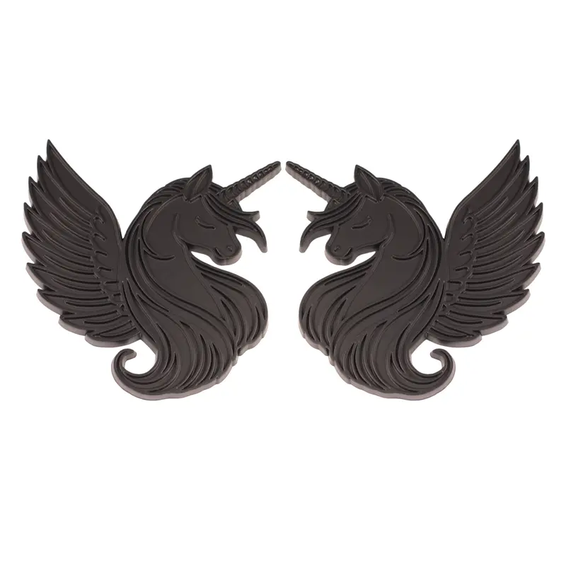 Unicorn Emblem - Left And Right - Black 1