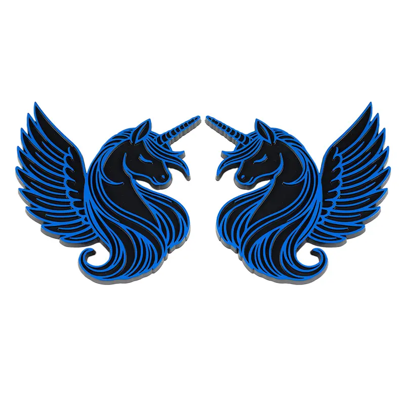 Unicorn Emblem - Left And Right - Blue 1