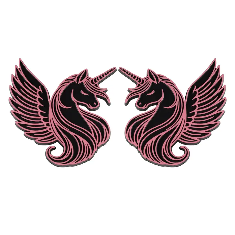 Unicorn Emblem - Left And Right - Pink 1